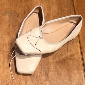 Mansur Gavriel Cream Pink Women's Square-Toe Ballet Flat - Sz 37